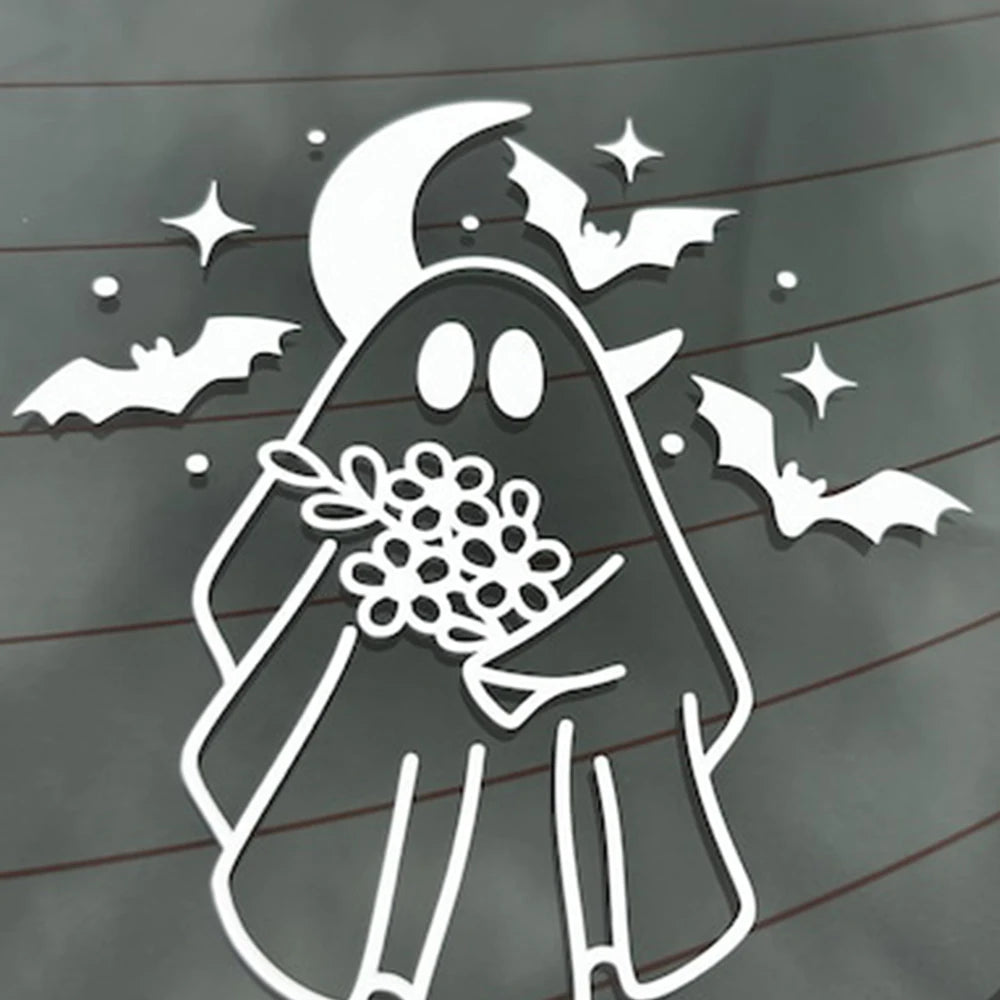 Cute Ghost Bat for Car Sticker External Accessories Decoration Rear Windshield Window Anime Sticker Waterproof Vinyl Decals