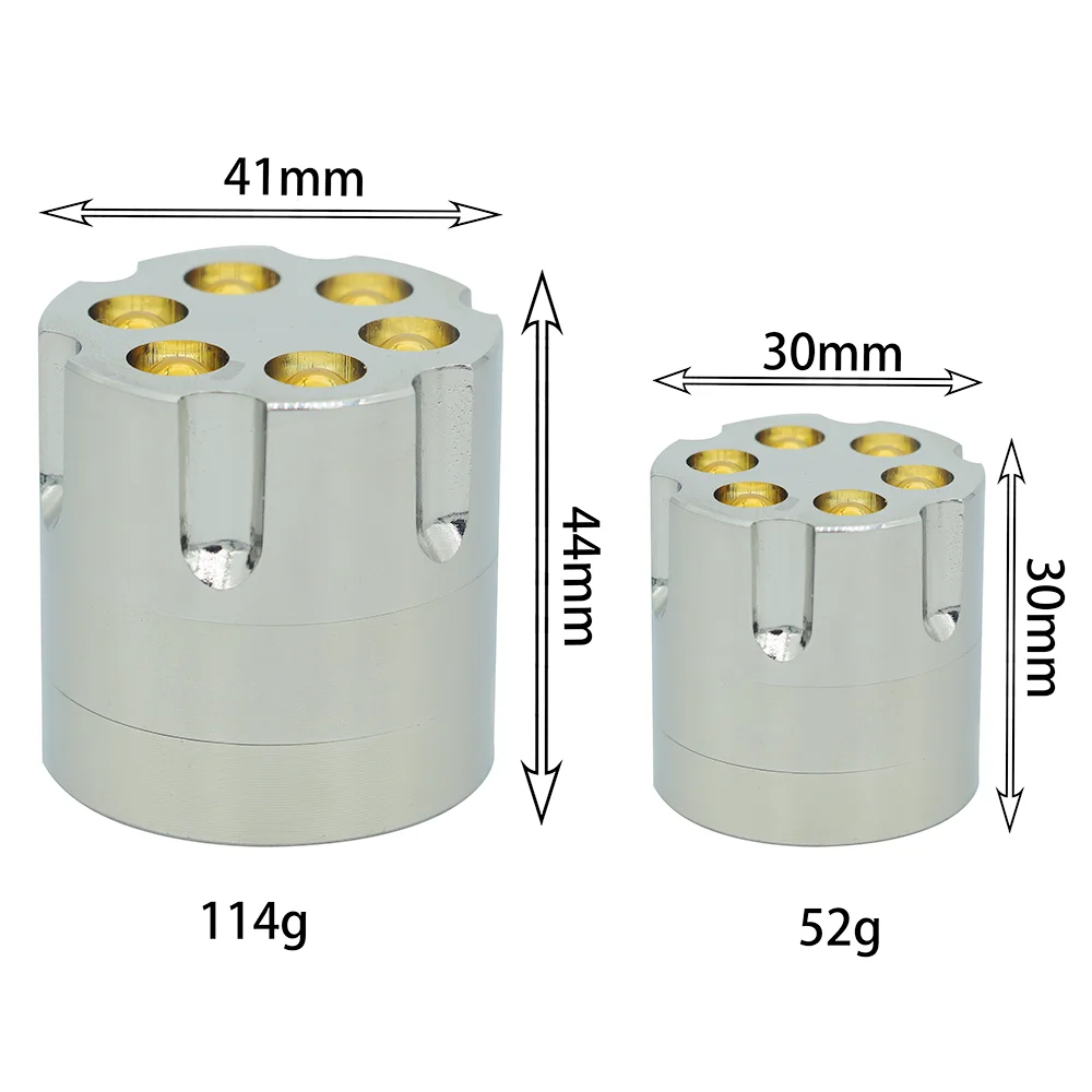 30/40mm Bullet Shaped 3-Layer Metal Herb Grinder with Creative Design Compact & Portable