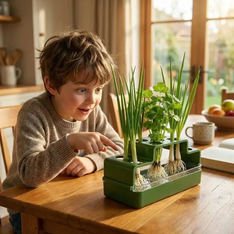 Hydroponic Green Onion Planter Innovative Automatic Watering Device for Home Gardening Fresh Vegetable Growth
