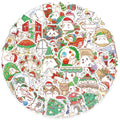 50PCS Cartoon Christmas Ghost Graffiti Stickers - Waterproof DIY Decor for Guitar, Notebook & Luggage RecordingYourLife Store