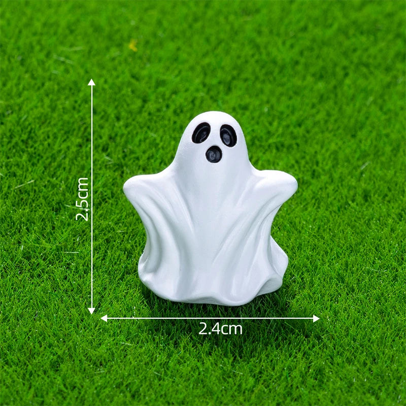 Halloween Pumpkin Ghost Micro Landscape Figurines Cute Small Ornaments Creative DIY Home Decoration Accessories Gifts