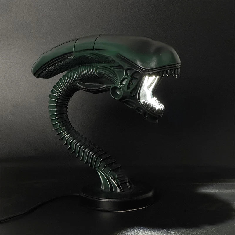 Alien Creature LED Lamp Stand Resin Night Light for Bedroom Home Decor Sculpture Ambient Lighting