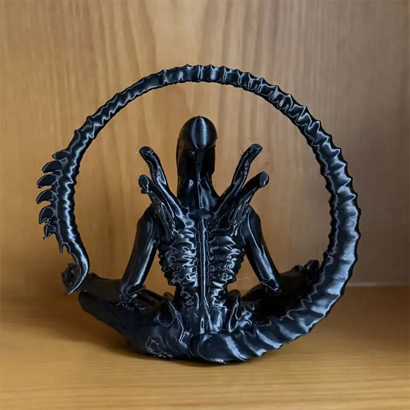New Alien Ornament In Meditation Suitable For Collection Create Personalized Atmosphere Space Home Decoration Tabletop Ornaments