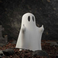 Halloween Kitten Ghost Statue - 3D Printed Cute Puppy Desktop Decor, Funny Middle Finger Ghost Ornament for Spooky Fun