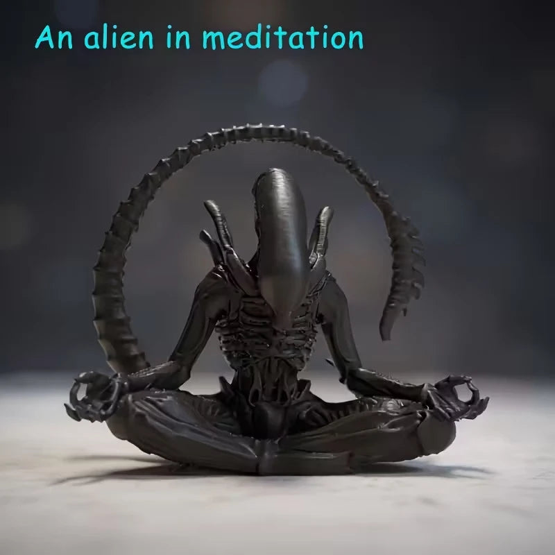 New Alien Ornament In Meditation Suitable For Collection Create Personalized Atmosphere Space Home Decoration Tabletop Ornaments