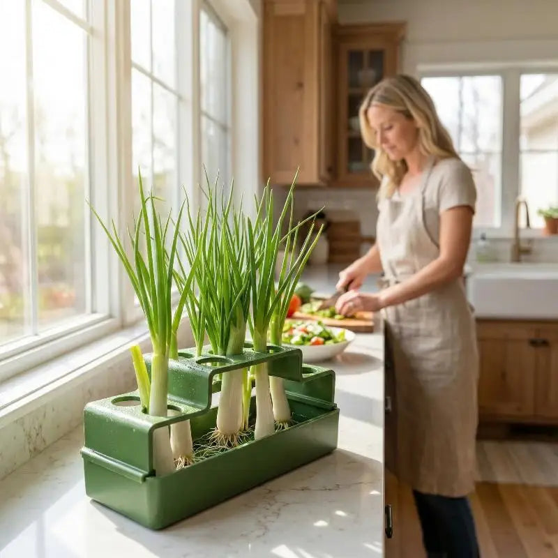 Hydroponic Green Onion Planter Innovative Automatic Watering Device for Home Gardening Fresh Vegetable Growth