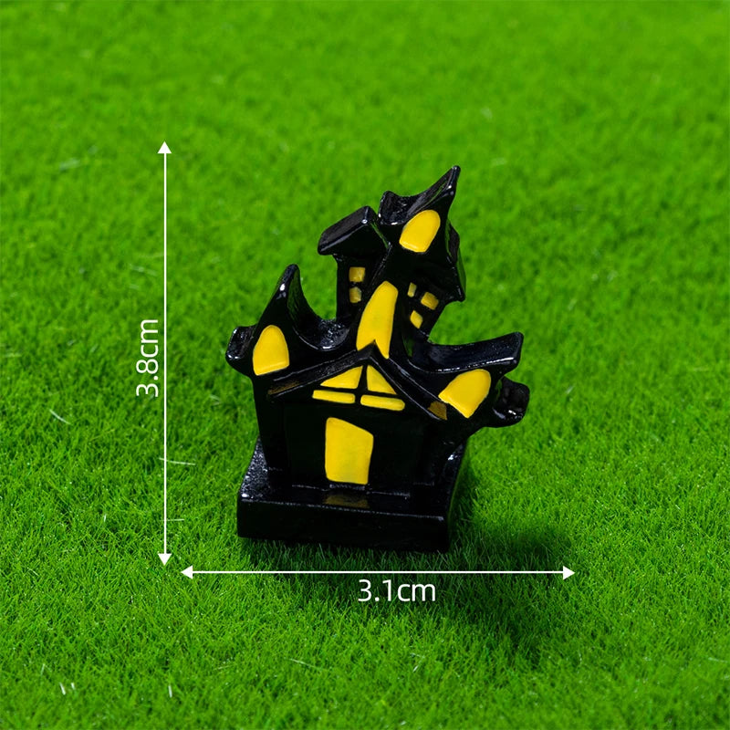 Halloween Pumpkin Ghost Micro Landscape Figurines Cute Small Ornaments Creative DIY Home Decoration Accessories Gifts
