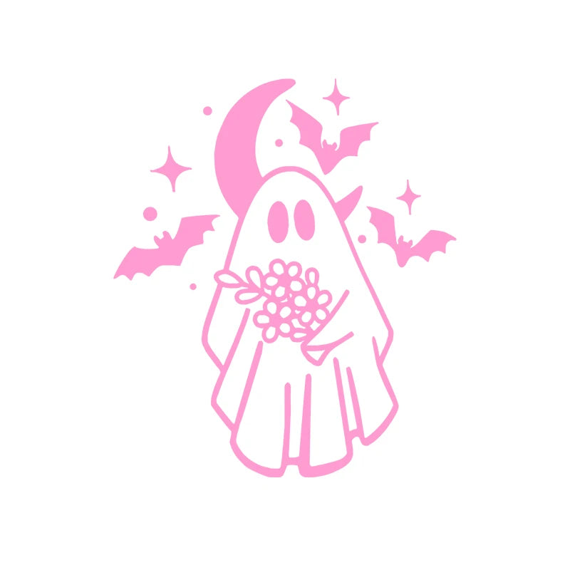 Cute Ghost Bat for Car Sticker External Accessories Decoration Rear Windshield Window Anime Sticker Waterproof Vinyl Decals