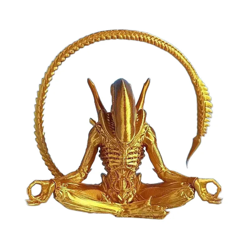 New Alien Ornament In Meditation Suitable For Collection Create Personalized Atmosphere Space Home Decoration Tabletop Ornaments