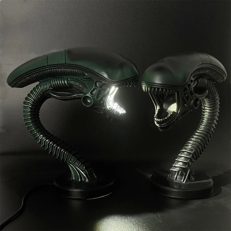Alien Creature LED Lamp Stand Resin Night Light for Bedroom Home Decor Sculpture Ambient Lighting