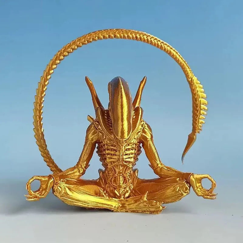 New Alien Ornament In Meditation Suitable For Collection Create Personalized Atmosphere Space Home Decoration Tabletop Ornaments