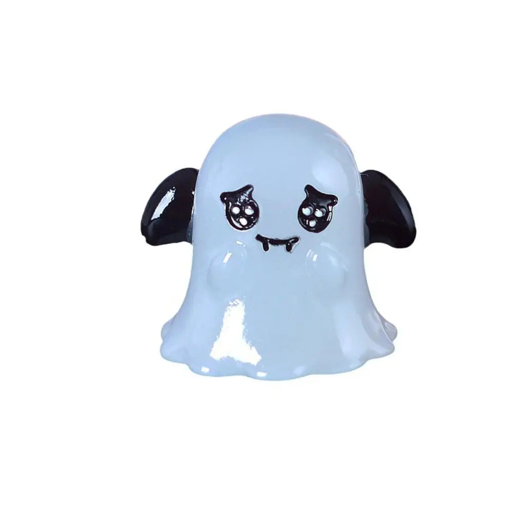 Cartoon Halloween Luminous Ghost Figurines Resin Crafts DIY Noctilucent Ghost Ornaments Mini Festival