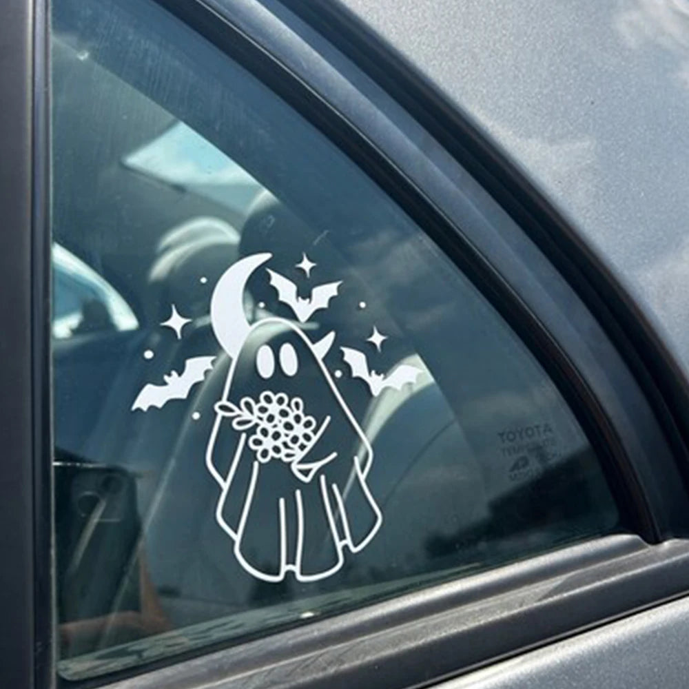 Cute Ghost Bat for Car Sticker External Accessories Decoration Rear Windshield Window Anime Sticker Waterproof Vinyl Decals