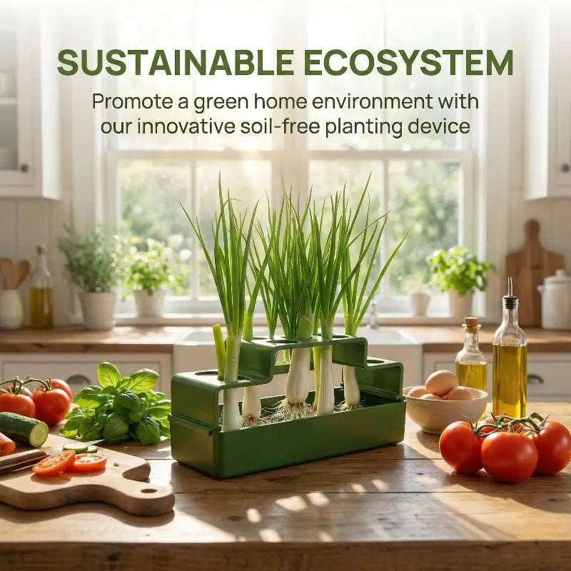 Hydroponic Green Onion Planter Innovative Automatic Watering Device for Home Gardening Fresh Vegetable Growth