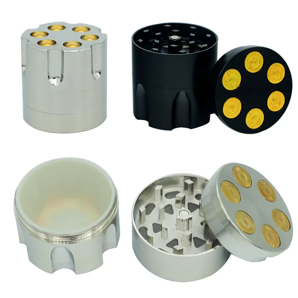 30/40mm Bullet Shaped 3-Layer Metal Herb Grinder with Creative Design Compact & Portable