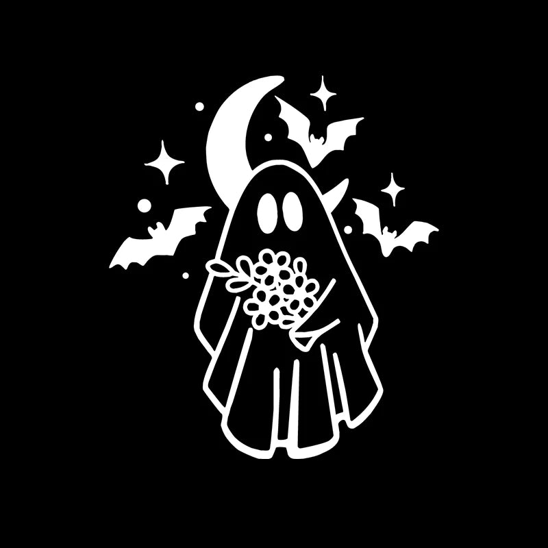 Cute Ghost Bat for Car Sticker External Accessories Decoration Rear Windshield Window Anime Sticker Waterproof Vinyl Decals