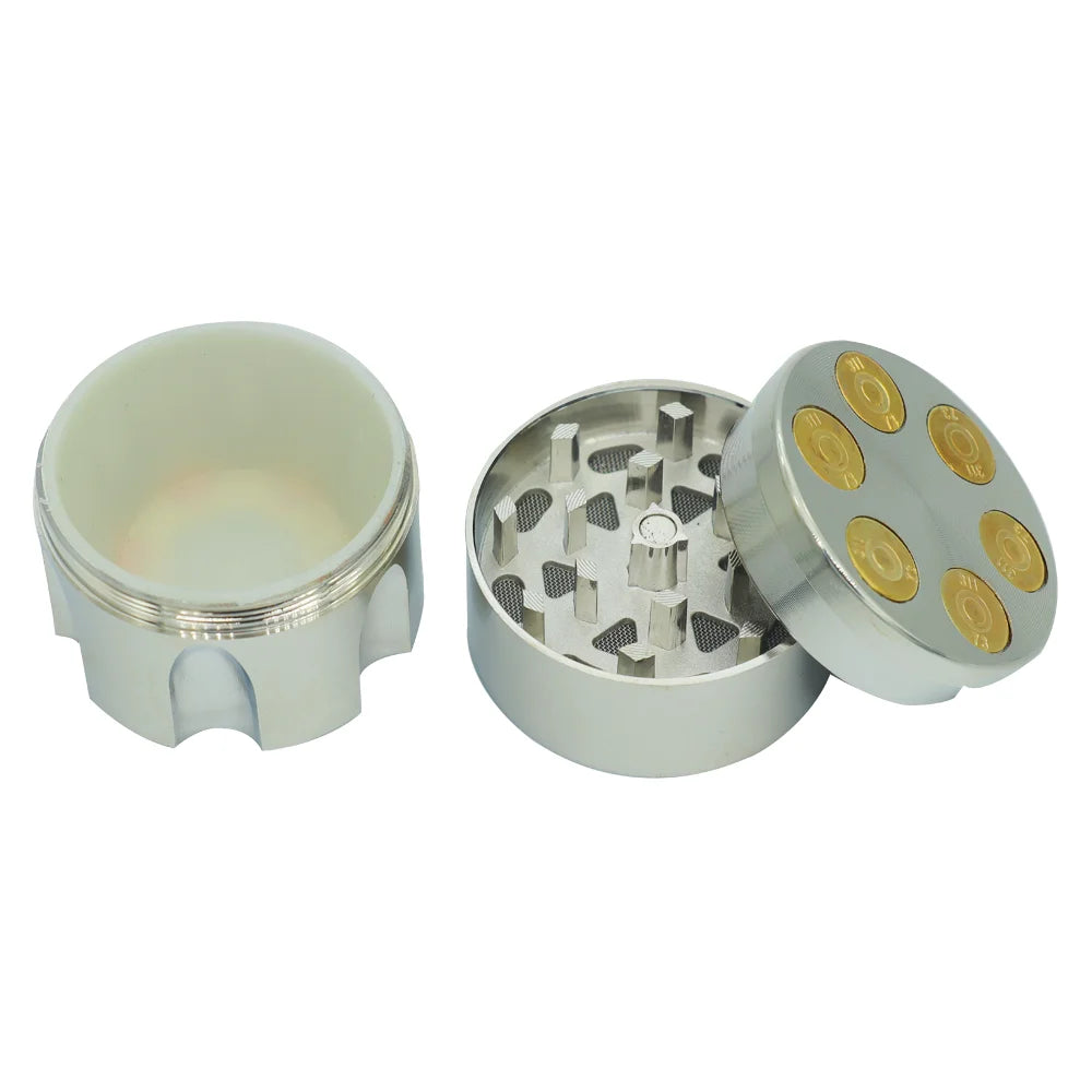 30/40mm Bullet Shaped 3-Layer Metal Herb Grinder with Creative Design Compact & Portable