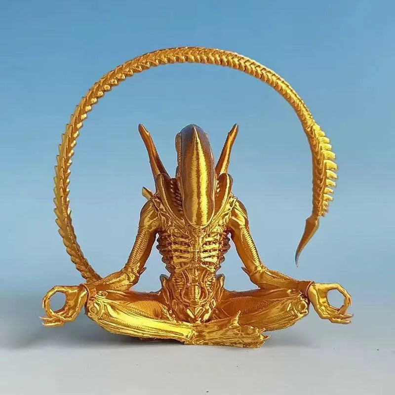 New Alien Ornament In Meditation Suitable For Collection Create Personalized Atmosphere Space Home Decoration Tabletop Ornaments