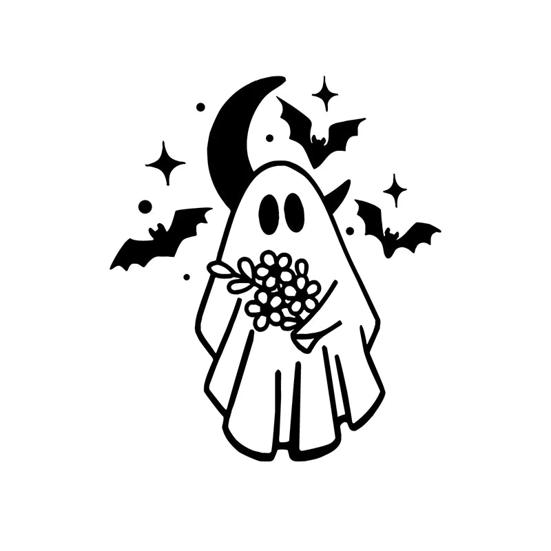 Cute Ghost Bat for Car Sticker External Accessories Decoration Rear Windshield Window Anime Sticker Waterproof Vinyl Decals