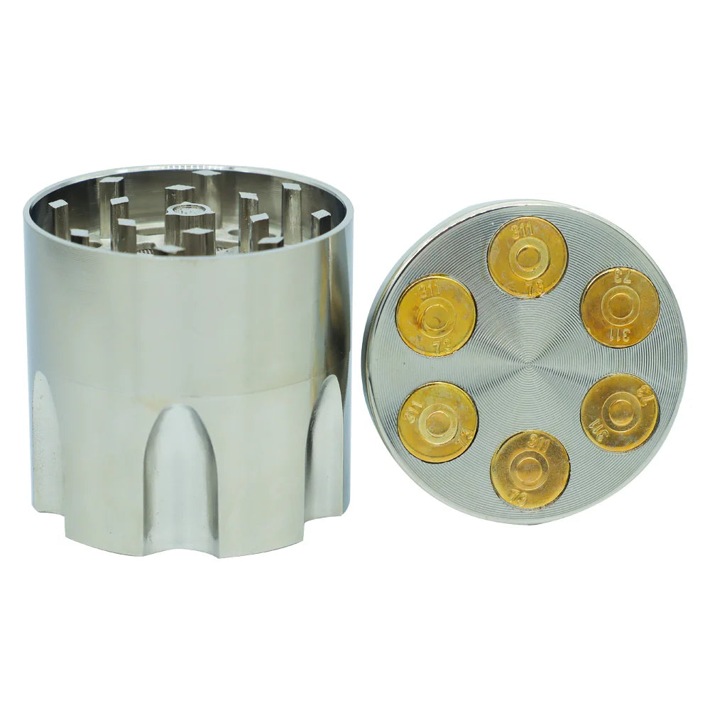 30/40mm Bullet Shaped 3-Layer Metal Herb Grinder with Creative Design Compact & Portable