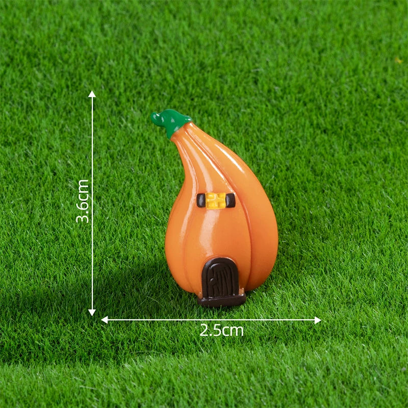 Halloween Pumpkin Ghost Micro Landscape Figurines Cute Small Ornaments Creative DIY Home Decoration Accessories Gifts