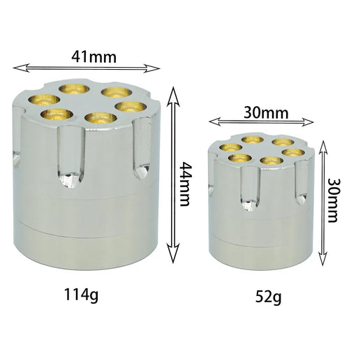 30/40mm Bullet Shaped 3-Layer Metal Herb Grinder with Creative Design Compact & Portable